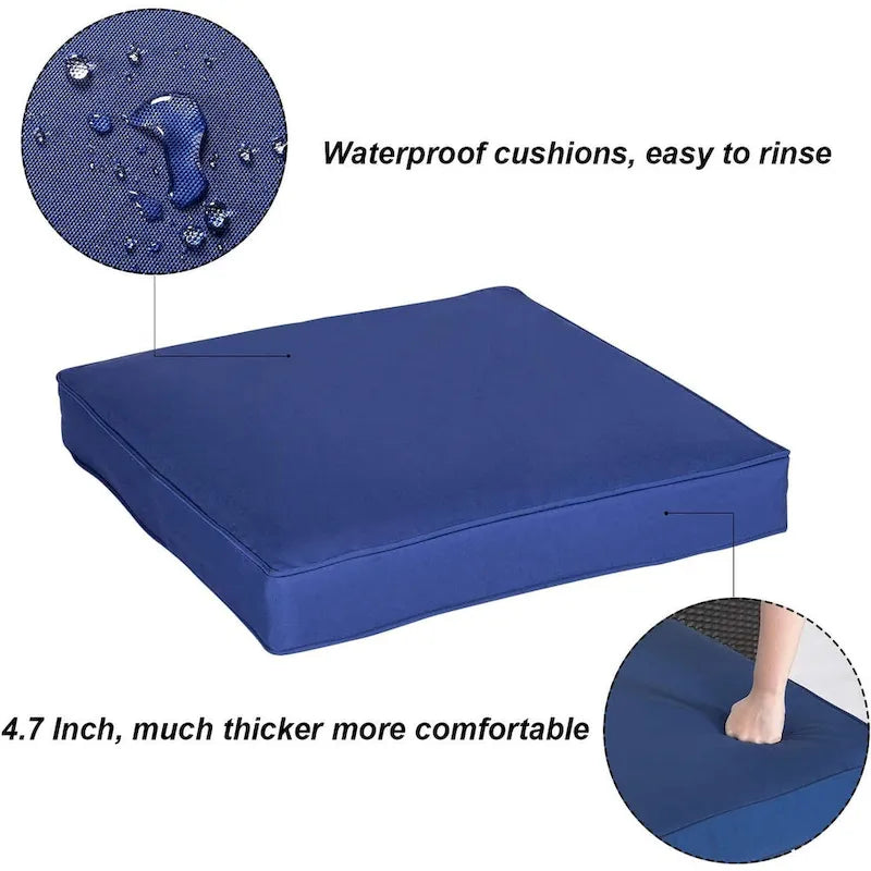 Kinsunny 5-Piece Outdoor Sectional Sofa, Patio Furniture Outdoor Conversation Set with Cushions, All-Weather Rattan Wicker Sofa