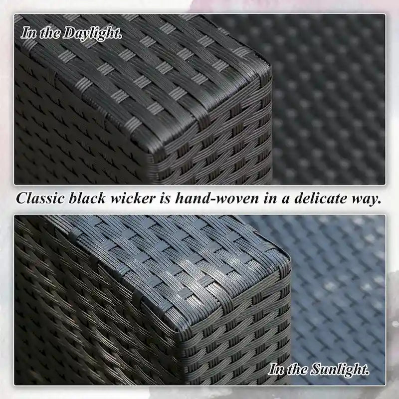 Kinsunny 5-Piece Outdoor Sectional Sofa, Patio Furniture Outdoor Conversation Set with Cushions, All-Weather Rattan Wicker Sofa