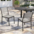 Pellebant Outdoor Patio Aluminum Stackable Dining Chairs - 19.4in D x 15.7in W x 33.9in H