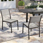 Pellebant Outdoor Patio Aluminum Stackable Dining Chairs - 19.4in D x 15.7in W x 33.9in H