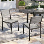 Pellebant Outdoor Patio Aluminum Stackable Dining Chairs - 19.4in D x 15.7in W x 33.9in H