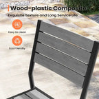 Pellebant Outdoor Patio Aluminum Stackable Dining Chairs - 19.4in D x 15.7in W x 33.9in H