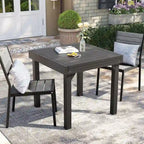 Pellebant Outdoor Patio Aluminum Stackable Dining Chairs - 19.4in D x 15.7in W x 33.9in H