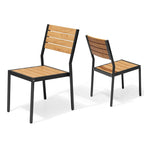 Pellebant Outdoor Patio Aluminum Stackable Dining Chairs - 19.4in D x 15.7in W x 33.9in H