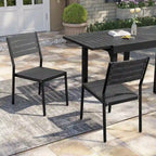 Pellebant Outdoor Patio Aluminum Stackable Dining Chairs - 19.4in D x 15.7in W x 33.9in H