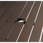 Westin 9pc Aluminum & Padded Sling Swivel Dining Set