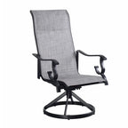 Westin 9pc Aluminum & Padded Sling Swivel Dining Set