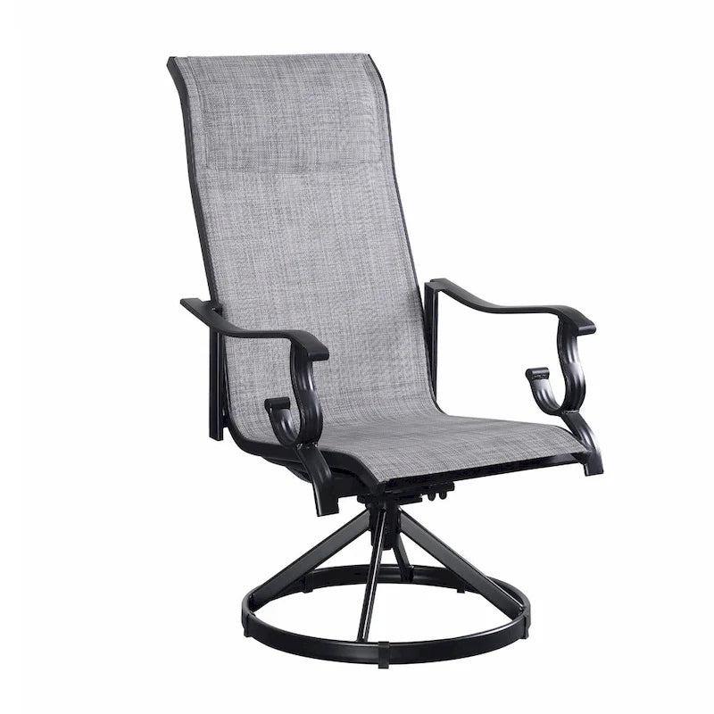 Westin 9pc Aluminum & Padded Sling Swivel Dining Set