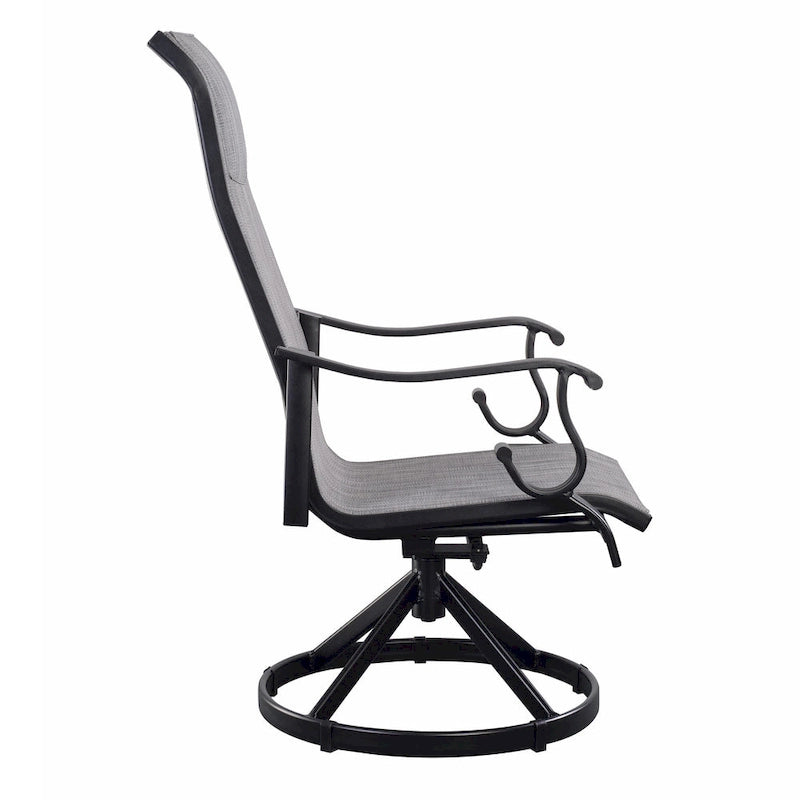 Westin 9pc Aluminum & Padded Sling Swivel Dining Set