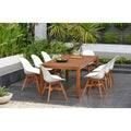 Amazonia Hawaii 9 piece FSC Certified Wood Outdoor Patio Dining Set - 9pc