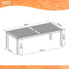 Amazonia Hawaii 9 piece FSC Certified Wood Outdoor Patio Dining Set - 9pc