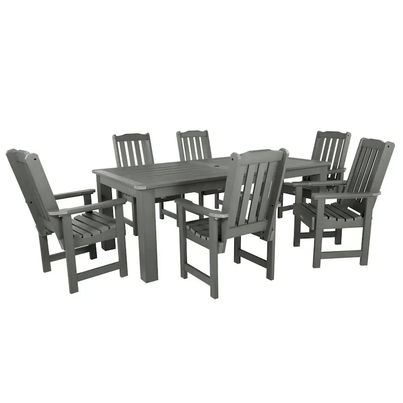 Lehigh 7-piece Outdoor Dining Set - 42 x 84 Table, Dining Height
