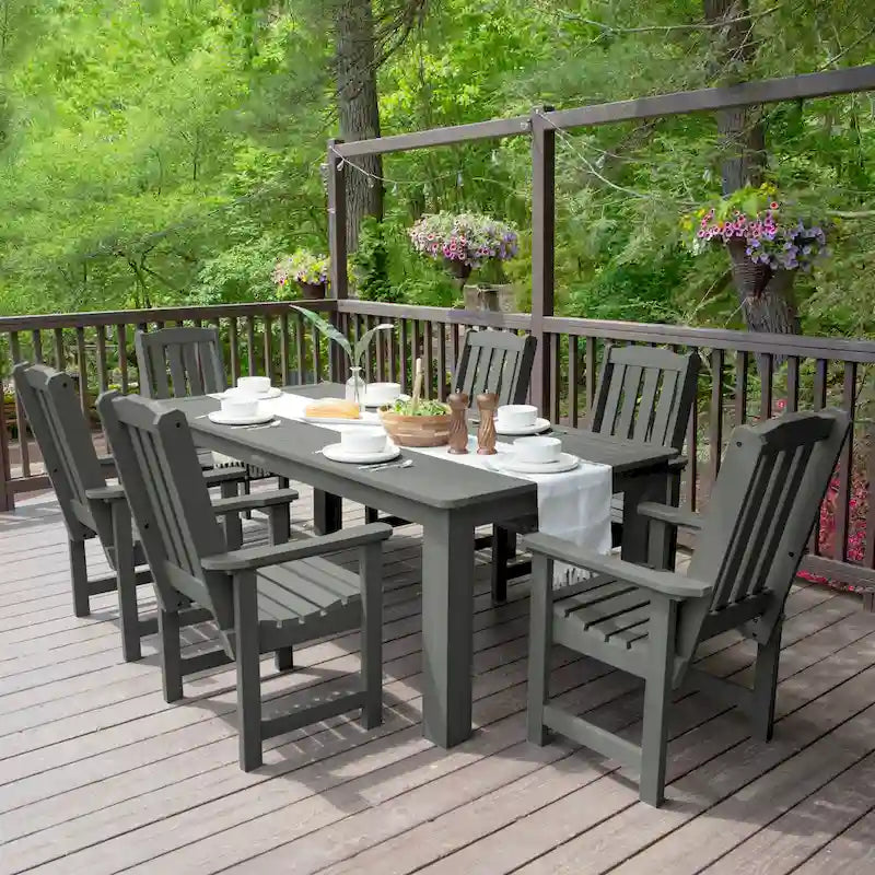 Lehigh 7-piece Outdoor Dining Set - 42 x 84 Table, Dining Height