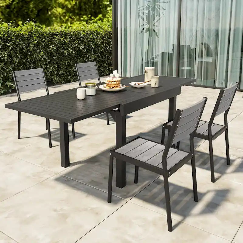 Pellebant 5/7/9 Pieces Patio Dining Set with Expandable Outdoor Dining Table and Chairs