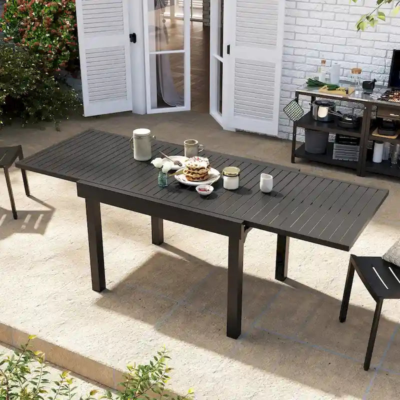 Pellebant 5/7/9 Pieces Patio Dining Set with Expandable Outdoor Dining Table and Chairs