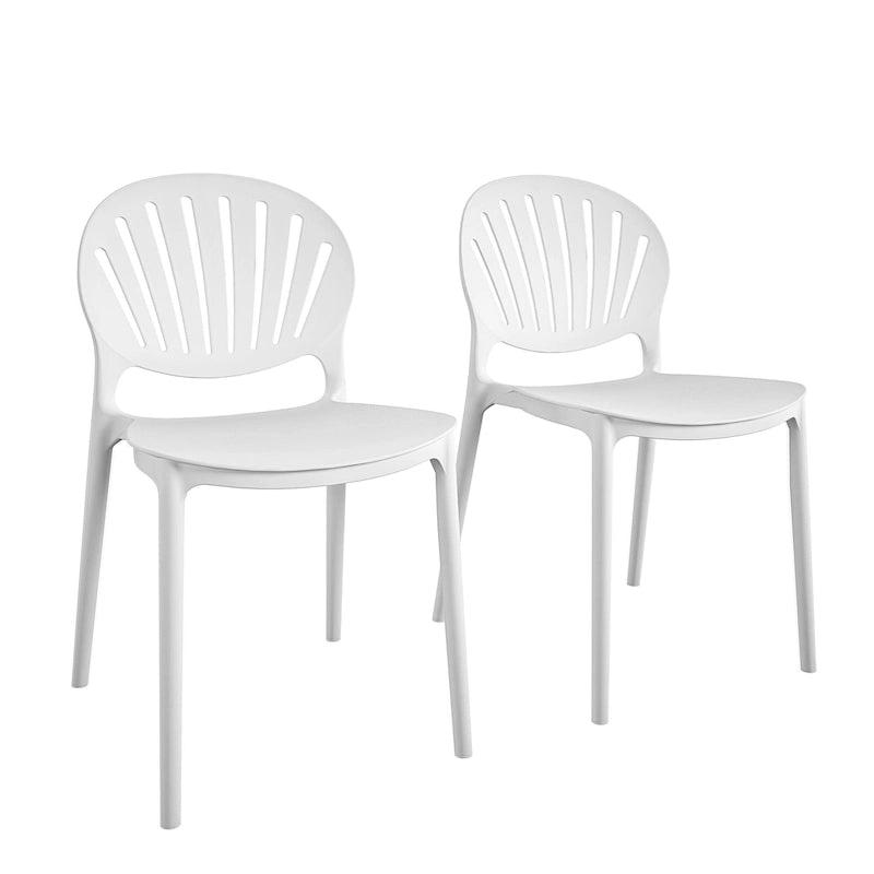 COSCO Outdoor/ Indoor Stacking Resin Chair with Shell Back (2-pack)
