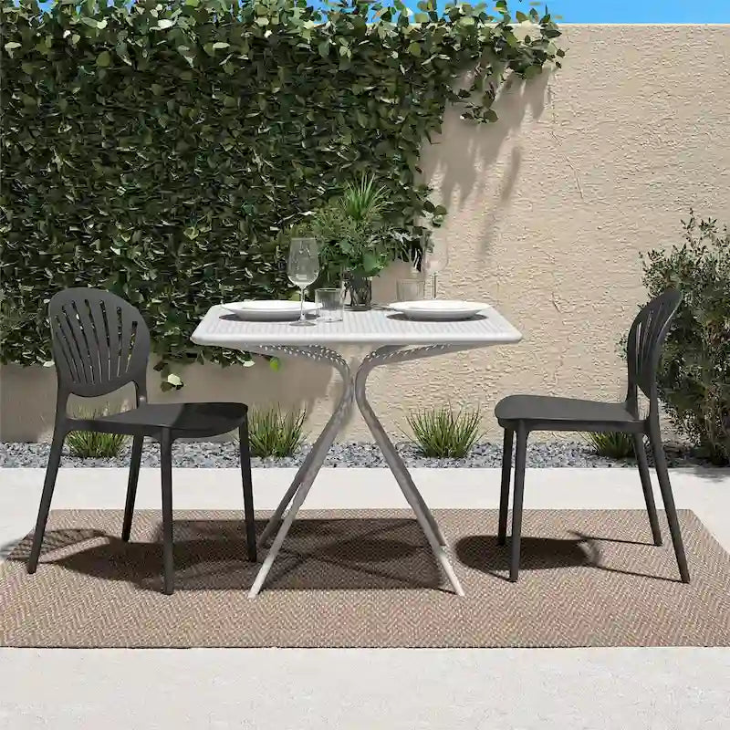 COSCO Outdoor/ Indoor Stacking Resin Chair with Shell Back (2-pack)