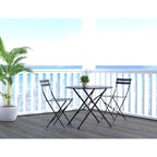 Folding Metal Bistro Chair, Set of 2