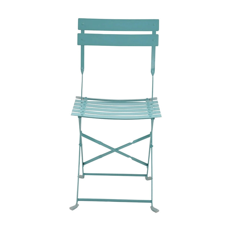 Folding Metal Bistro Chair, Set of 2