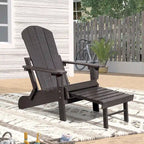Seaton Folding Poly Adirondack Chair with Pull-out Ottoman