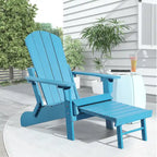 Seaton Folding Poly Adirondack Chair with Pull-out Ottoman