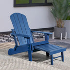 Seaton Folding Poly Adirondack Chair with Pull-out Ottoman
