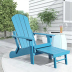 Seaton Folding Poly Adirondack Chair with Pull-out Ottoman