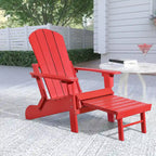 Seaton Folding Poly Adirondack Chair with Pull-out Ottoman
