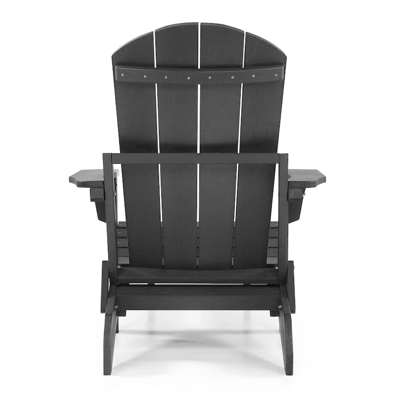 Seaton Folding Poly Adirondack Chair with Pull-out Ottoman