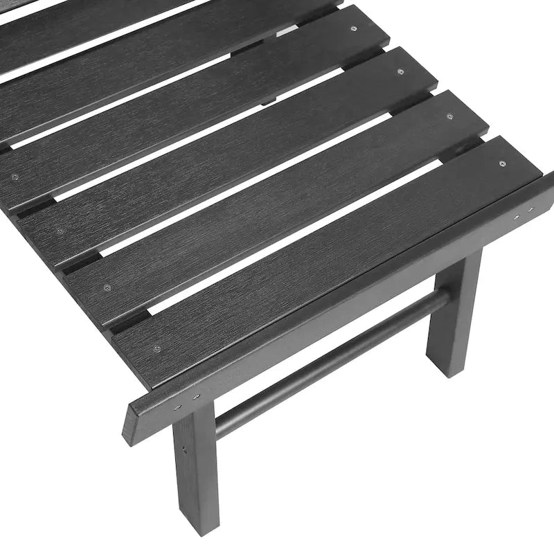 Seaton Folding Poly Adirondack Chair with Pull-out Ottoman