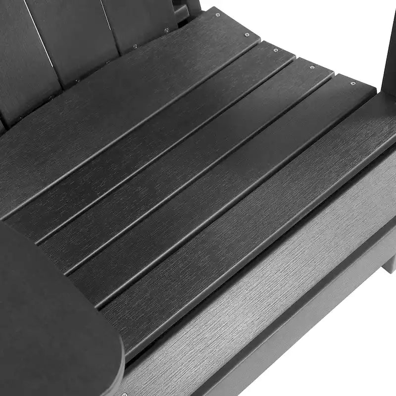 Seaton Folding Poly Adirondack Chair with Pull-out Ottoman