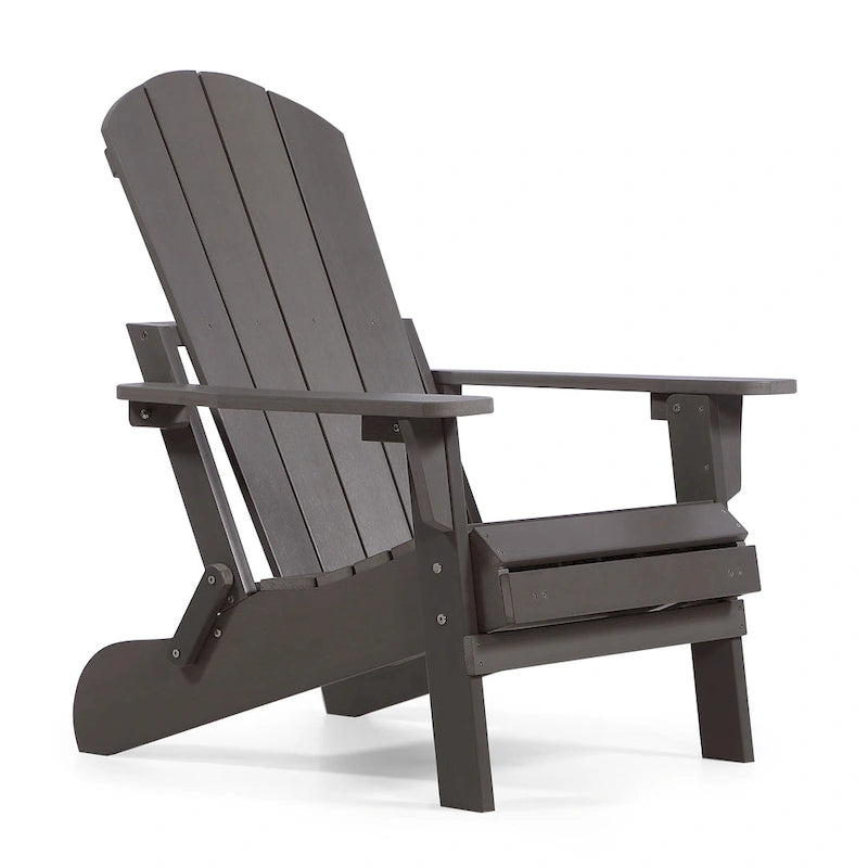 Seaton Folding Poly Adirondack Chair with Pull-out Ottoman