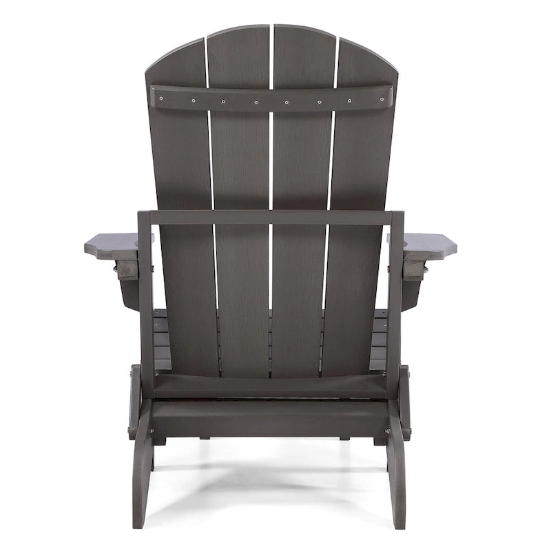 Seaton Folding Poly Adirondack Chair with Pull-out Ottoman