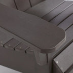 Seaton Folding Poly Adirondack Chair with Pull-out Ottoman