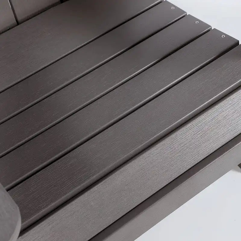 Seaton Folding Poly Adirondack Chair with Pull-out Ottoman