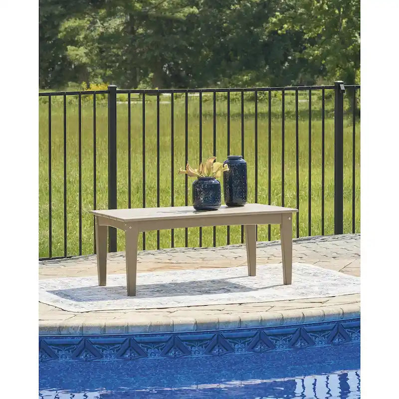 Signature Design by Ashley Hyland wave Outdoor Coffee Table - 44.13 W x 24 D x 18.13 H