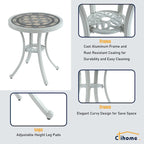 3-Piece Cast Aluminum Outdoor Patio Bistro Set