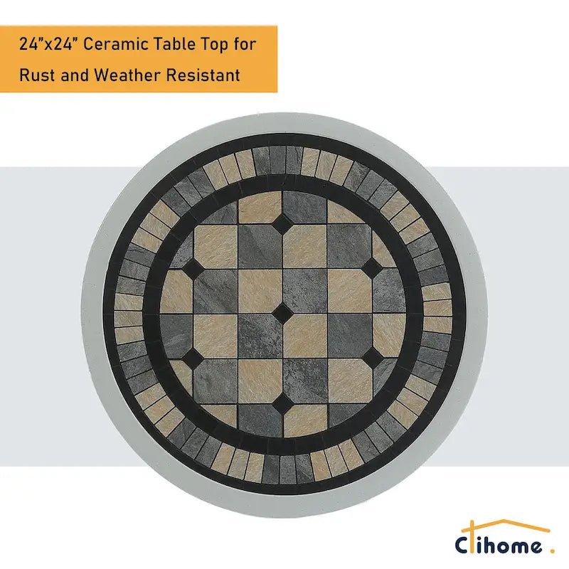 3-Piece Cast Aluminum Outdoor Patio Bistro Set