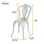 3-Piece Cast Aluminum Outdoor Patio Bistro Set