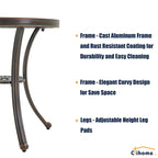 3-Piece Cast Aluminum Outdoor Patio Bistro Set