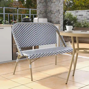 Ariel Beach Natural Tone Aluminum Patio Bench by Furniture of America