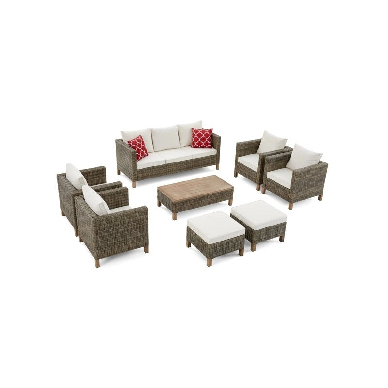 8 Piece Sectional Seating Group with Cushions