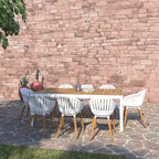 Amazonia Champs 9pc Outdoor FSC Certified Wood Outdoor Patio Dining Set