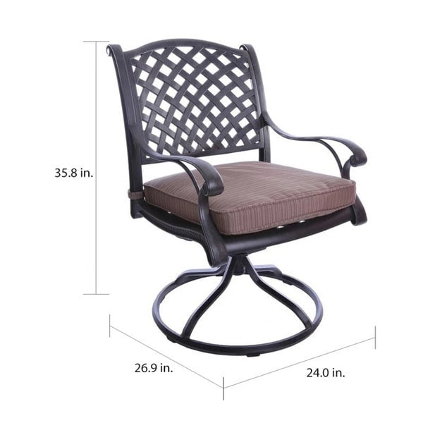 South Ponto 5-piece Aluminum Square Dining Set with Swivel Chairs by Havenside Home