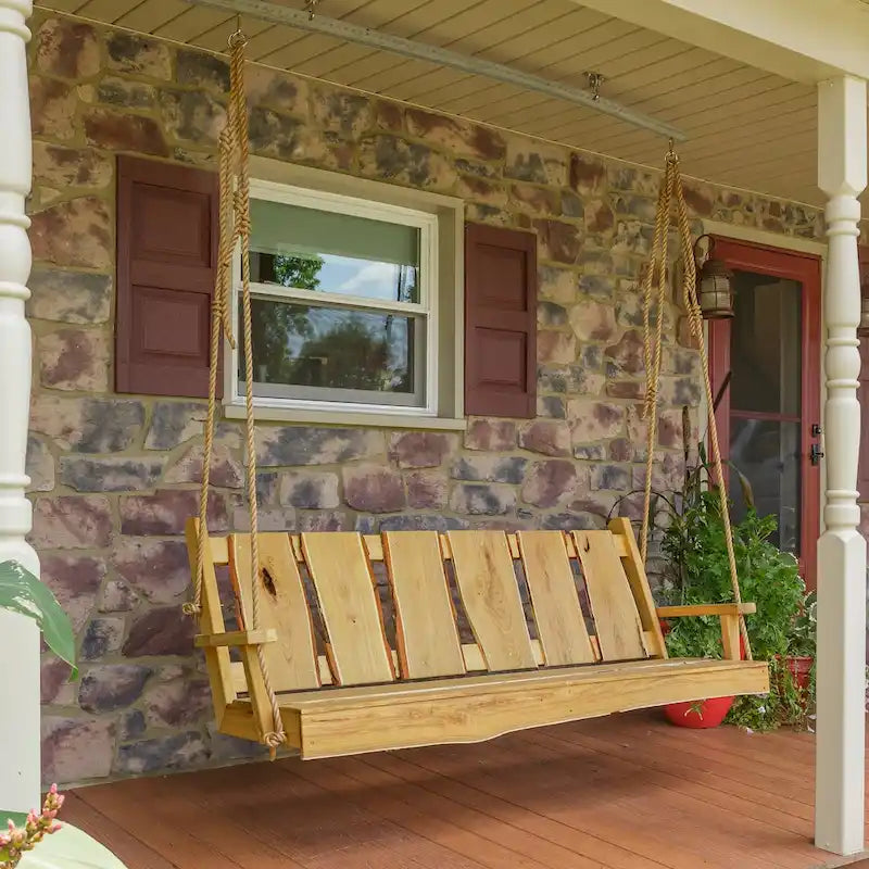 Balançoire Timberland en bois de robinier à bords naturels