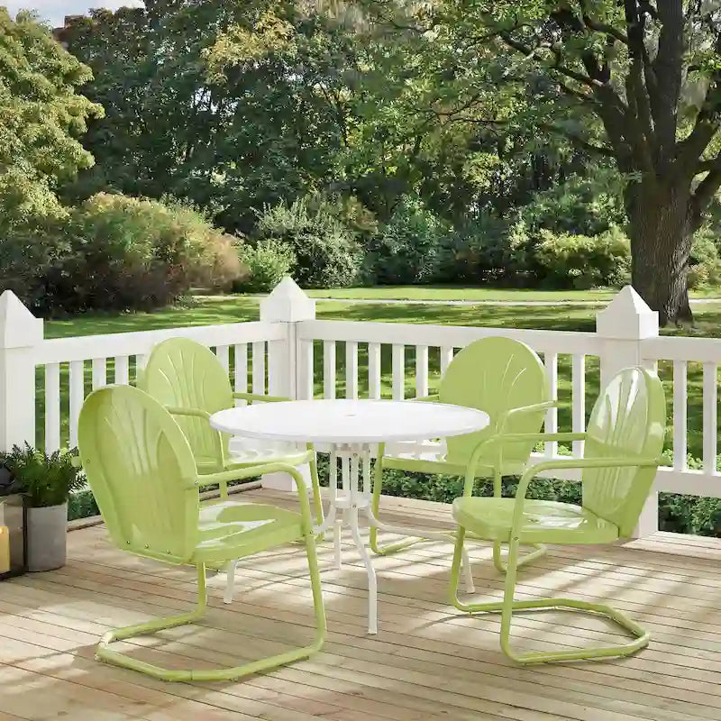 Crosley Griffith Key Lime 5-piece Metal Outdoor Dining Set
