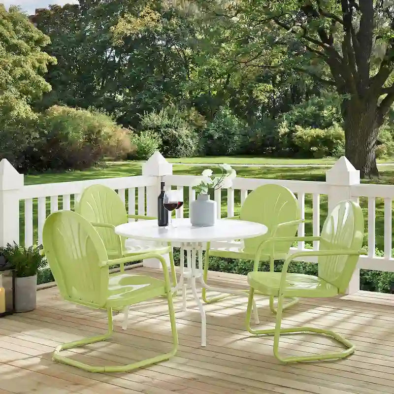 Crosley Griffith Key Lime 5-piece Metal Outdoor Dining Set
