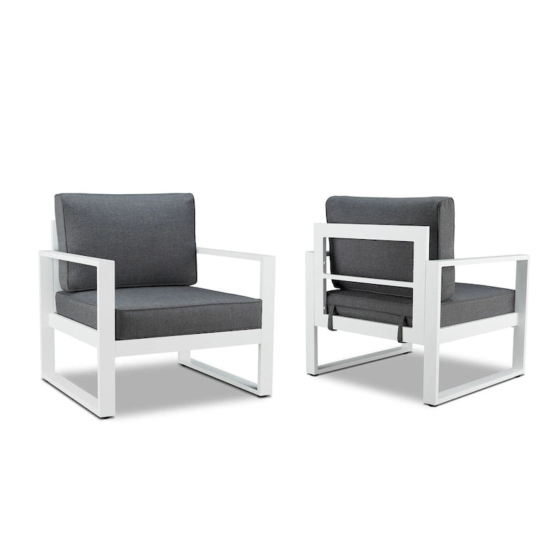 Baltic Chairs (Set of 2) in White by Real Flame