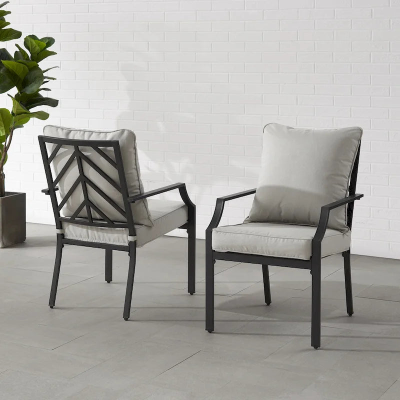 Crosley Otto 2Pc Outdoor Metal Dining Chair Set