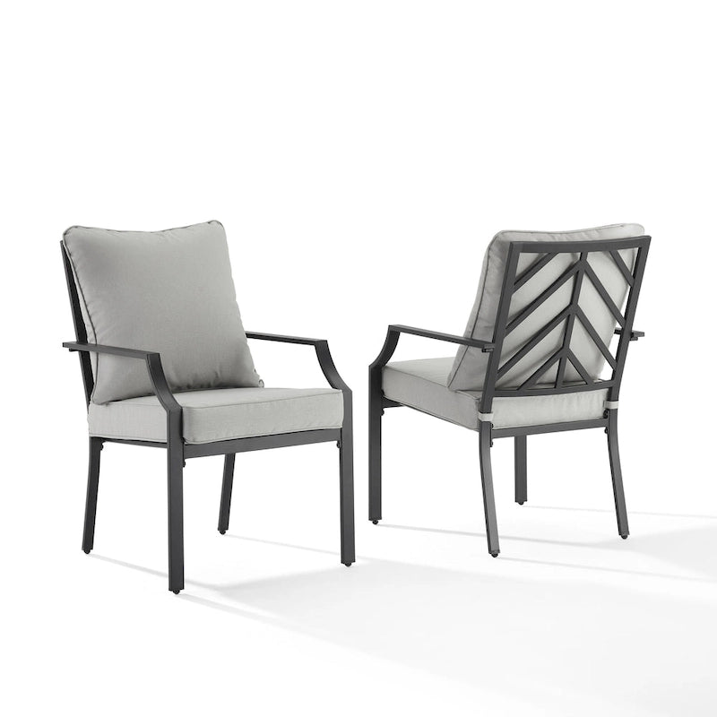Crosley Otto 2Pc Outdoor Metal Dining Chair Set